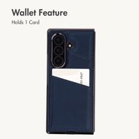 imoshion Faux Leather MagSafe Back Cover with Card Holder Samsung Galaxy Z Fold 8 Ultra - Dark Blue