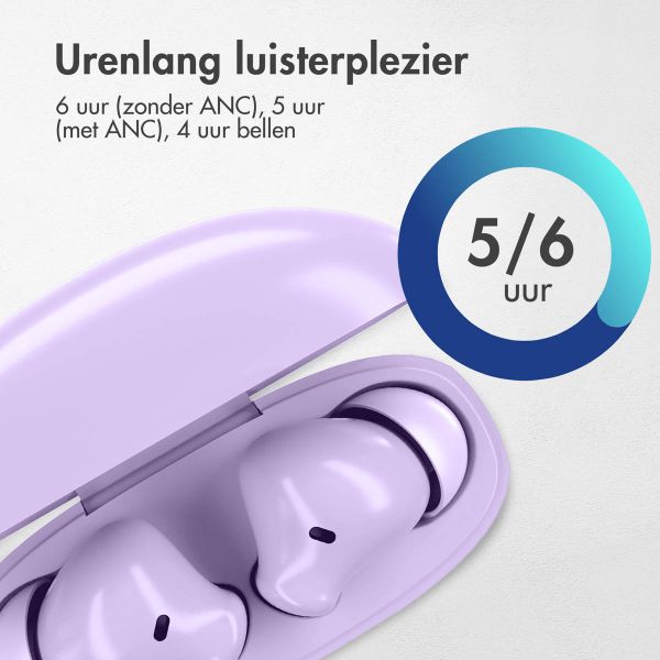 imoshion Aura Pro In-Earbuds - Draadloze oordopjes - Bluetooth draadloze oortjes - Met ANC noise cancelling functie - Lavender Lilac