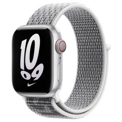 Apple Nike Sport Loop Band Apple Watch Series 1 t/m 9 / SE (38/40/41 mm) | Series 10 / 11 (42 mm) - White / Black