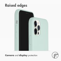 Accezz Liquid Silicone Back Cover Apple iPhone 12 (Pro) - Sky blue