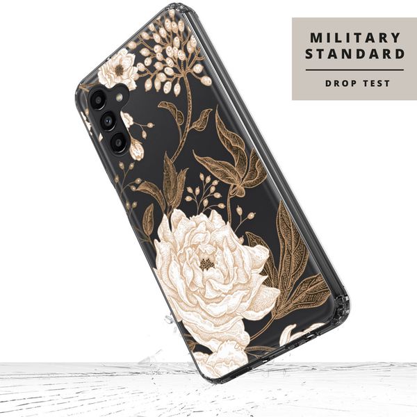 Selencia Zarya Fashion Extra Beschermende Backcover Samsung Galaxy A13 (4G) - Golden Flowers