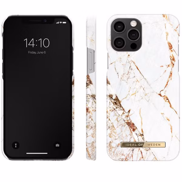 iDeal of Sweden Fashion Backcover Apple iPhone 12 (Pro) - Carrara Gold