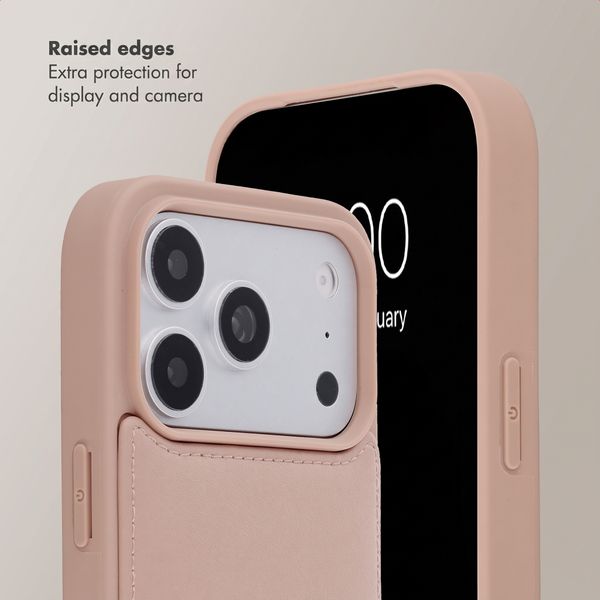 Selencia Nova Phone Case with Cord and Card Holder Apple iPhone 18 Pro Max / 17 Pro Max - Dusty Rose