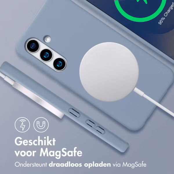 imoshion Color Backcover met afneembaar koord MagSafe Samsung Galaxy S24 / S25 - Ash Blue
