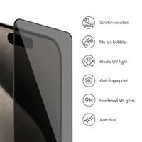 Accezz Privacy Tempered Glass Screen Protector + Applicator Apple iPhone 15 Pro