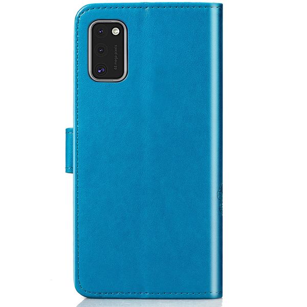 Klavertje Bloemen Bookcase Samsung Galaxy A41 - Turquoise