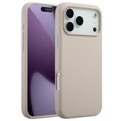 Accezz Liquid Silicone Backcover met MagSafe Apple iPhone 17 Pro Max - Stone