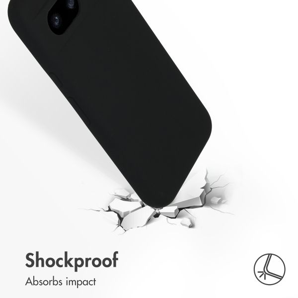 Accezz Liquid Silicone Backcover Google Pixel 8a - Zwart