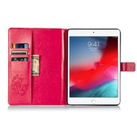 Klavertje Bloemen Bookcase iPad 6 (2018) 9.7 inch / iPad 5 (2017) 9.7 inch - Fuchsia