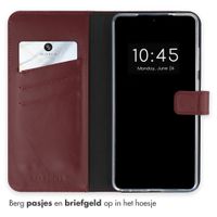 Selencia Echt Leren Bookcase Samsung Galaxy S26 Ultra - Burgundy