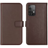 Selencia Echt Leren Bookcase Samsung Galaxy A52(s) (5G/4G) - Bruin