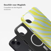 Selencia Vivid Tough Backcover met MagSafe iPhone 13 - Zebra Winter Sky Titanium Yellow