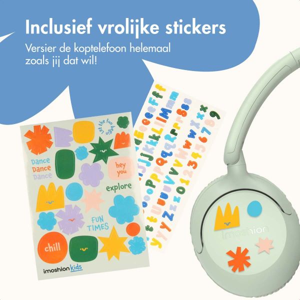 imoshion Kidspakket | Kidsproof backcover voor de Apple iPad 11 (2025) 11 inch A16 / iPad 10 (2022) 10.9 inch + Kinderkoptelefoon met draad + Reistafel - Groen