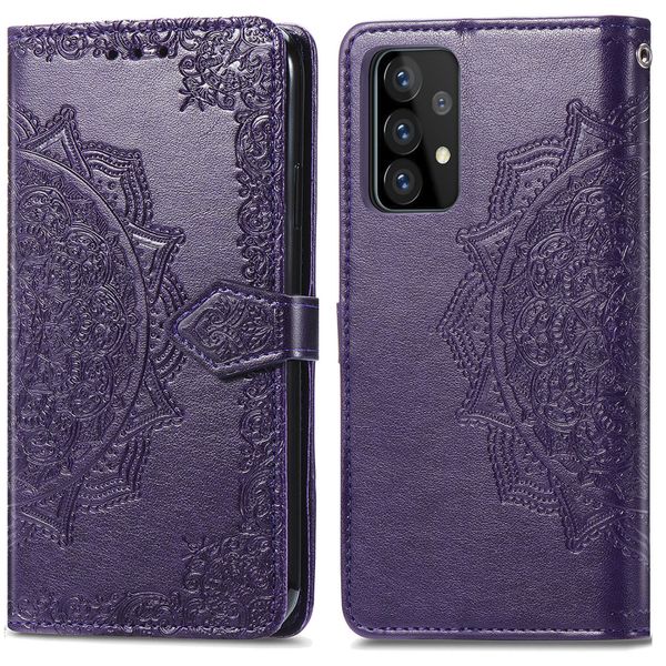 imoshion Mandala Bookcase Samsung Galaxy A72 - Paars