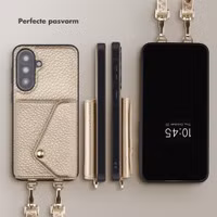 Selencia Sera Telefoonhoes met Koord en Envelop Pashouder Samsung Galaxy A37 (5G) - Champagne