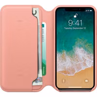 Apple Leather Folio Bookcase Apple iPhone X / Xs - Soft Pink