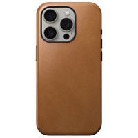 Nomad Modern Leather Case met MagSafe Apple iPhone 15 Pro - English Tan