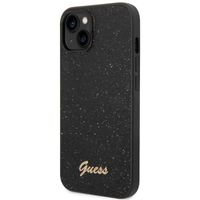 Guess Glitter Flakes Backcover Apple iPhone 14 - Zwart