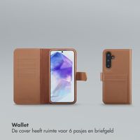 Selencia Olyn Uitneembare Bookcase met MagSafe Samsung Galaxy A55 - Bruin