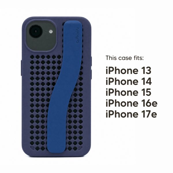 Callbuddy Hoesje met Strap Apple iPhone 17e / 16e / 15 / 14 / 13 - Deep Marine