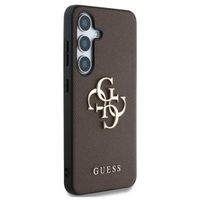 Guess 4G Metal Logo Saffiano Backcover Samsung Galaxy S25 - Bruin