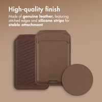 Accezz Leather Wallet with Stand - Compatible with MagSafe and Qi2 - Coffee Brown