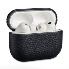 Accezz Echt Leren Case voor de Apple AirPods Pro 3 - Donkerblauw