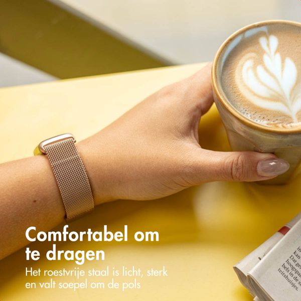 imoshion Milanees magnetisch bandje Fitbit Charge 5 - Maat S - Rosé Goud