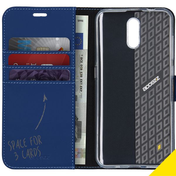 Accezz Wallet Softcase Bookcase Nokia 2.3 - Blauw