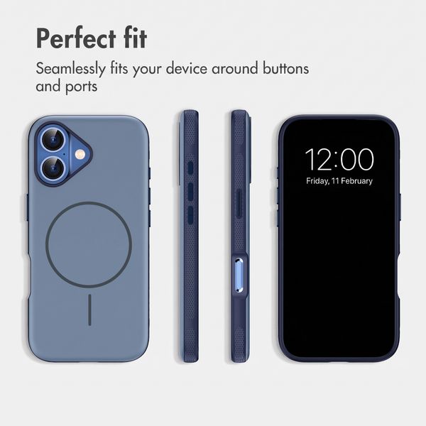 imoshion Colour Back Cover with Thin MagSafe Ring Apple iPhone 16 - Dark Blue