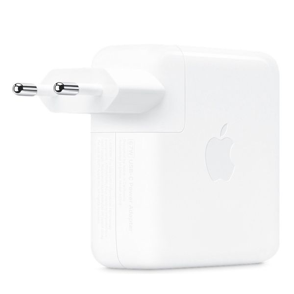 Apple Originele USB-C Power Adapter 67W + Originele USB-C naar USB-C Oplaadkabel 240W - 2 meter - voor Apple MacBook - Wit