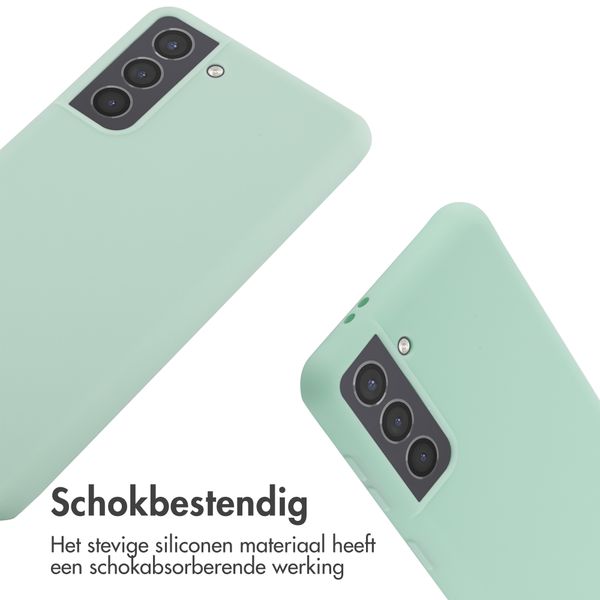 imoshion Siliconen hoesje met koord Samsung Galaxy S21 - Mintgroen