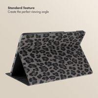 Selencia Sabi Bookcase with Leopard Print Samsung Galaxy Tab A11 Plus - Midnight Black