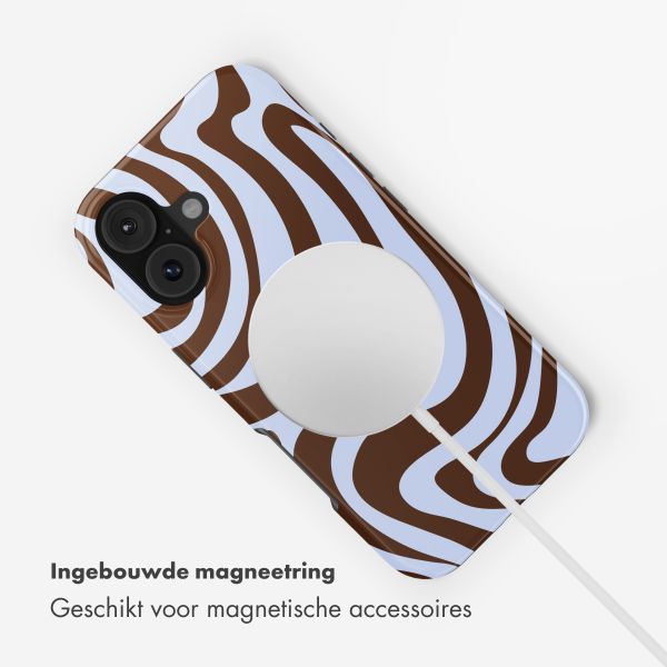 Selencia Vivid Backcover met MagSafe Apple iPhone 17 - Dream Swirl Chocolate