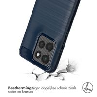 imoshion Brushed Backcover Motorola Thinkphone 25 / Motorola Edge 50 Neo / Edge 60 Neo - Donkerblauw