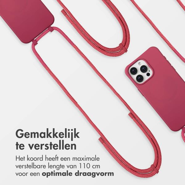 imoshion Color Backcover met afneembaar koord MagSafe Apple iPhone 15 Pro Max - Raspberry