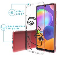 imoshion Design hoesje Samsung Galaxy A31 - Abstract Gezicht - Zwart