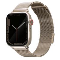 Uniq Dante Mesh Milanese stalen bandje Apple Watch Series 1 t/m 9 / SE (38/40/41 mm) | Series 10 / 11 (42 mm) - Starlight