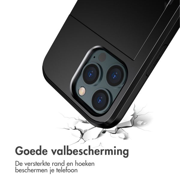 imoshion Backcover met pasjeshouder iPhone 13 Pro - Zwart