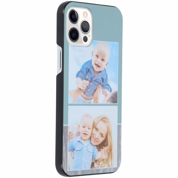 Ontwerp je eigen Apple iPhone 12 Pro Max hardcase hoesje - Zwart