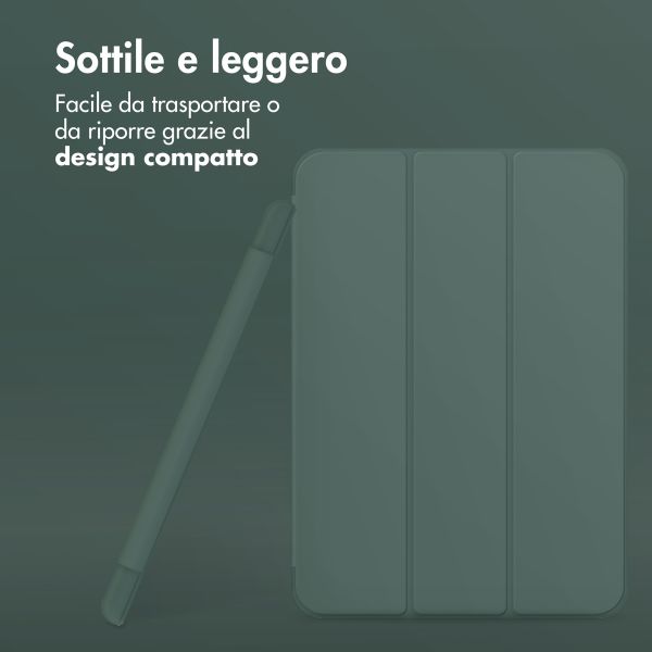 Accezz Smart Silicone Bookcase Samsung Galaxy Tab A9 8.7 inch - Donkergroen