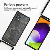 imoshion Design hoesje met koord Samsung Galaxy A52(s) (5G/4G) - Black Marble