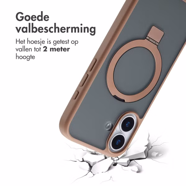 Accezz Ring Stand Backcover met MagSafe Apple iPhone 17 - Bruin