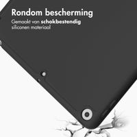 Accezz Smart Silicone Bookcase Apple iPad 9 (2021) 10.2 inch / iPad 8 (2020) 10.2 inch / iPad 7 (2019) 10.2 inch - Zwart