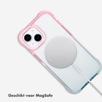 Selencia Gradient Backcover met MagSafe Apple iPhone 15 - Roze / Blauw