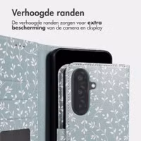 imoshion Design Bookcase Samsung Galaxy A57 (5G) - Smoke Green Flowers