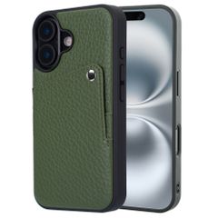 Selencia Riva Backcover met Pashouder Apple iPhone 16 - Sage Green