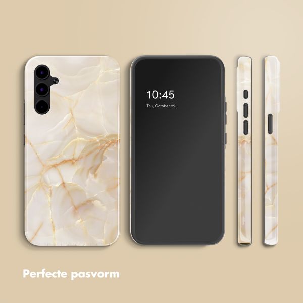 Selencia Vivid Tough Backcover Samsung Galaxy A34 - Golden Beige Marble