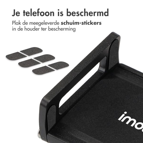 imoshion Mini Aluminium telefoonhouder fiets - Lichtgewicht - Verstelbaar - Zwart