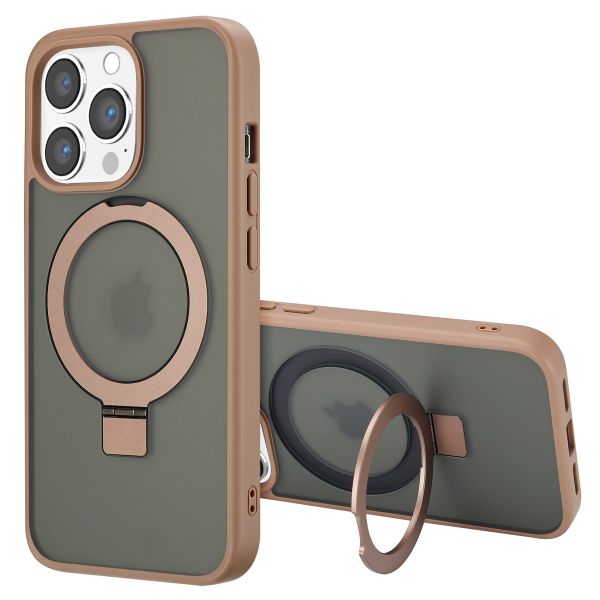 Accezz Ring Stand Backcover met MagSafe iPhone 13 Pro - Brown